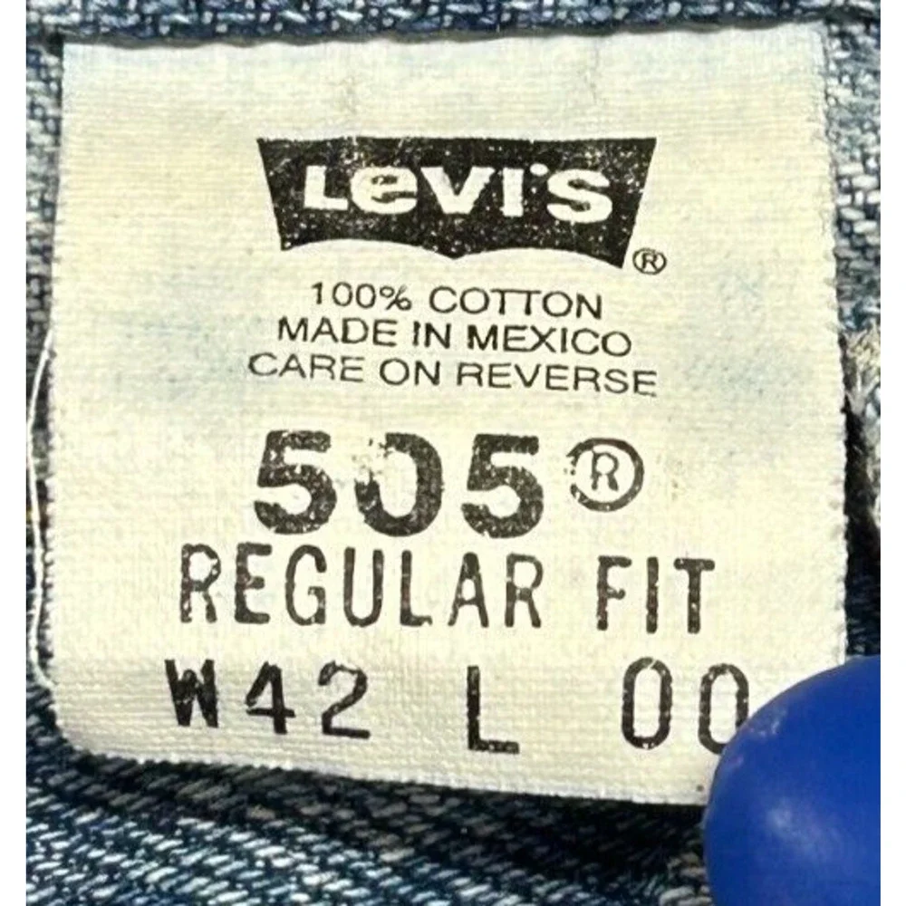 Vintage Levis‎ 505 Shorts Mens 42 Blue Denim Jorts Measures 40X9 Y2K 90's 1999